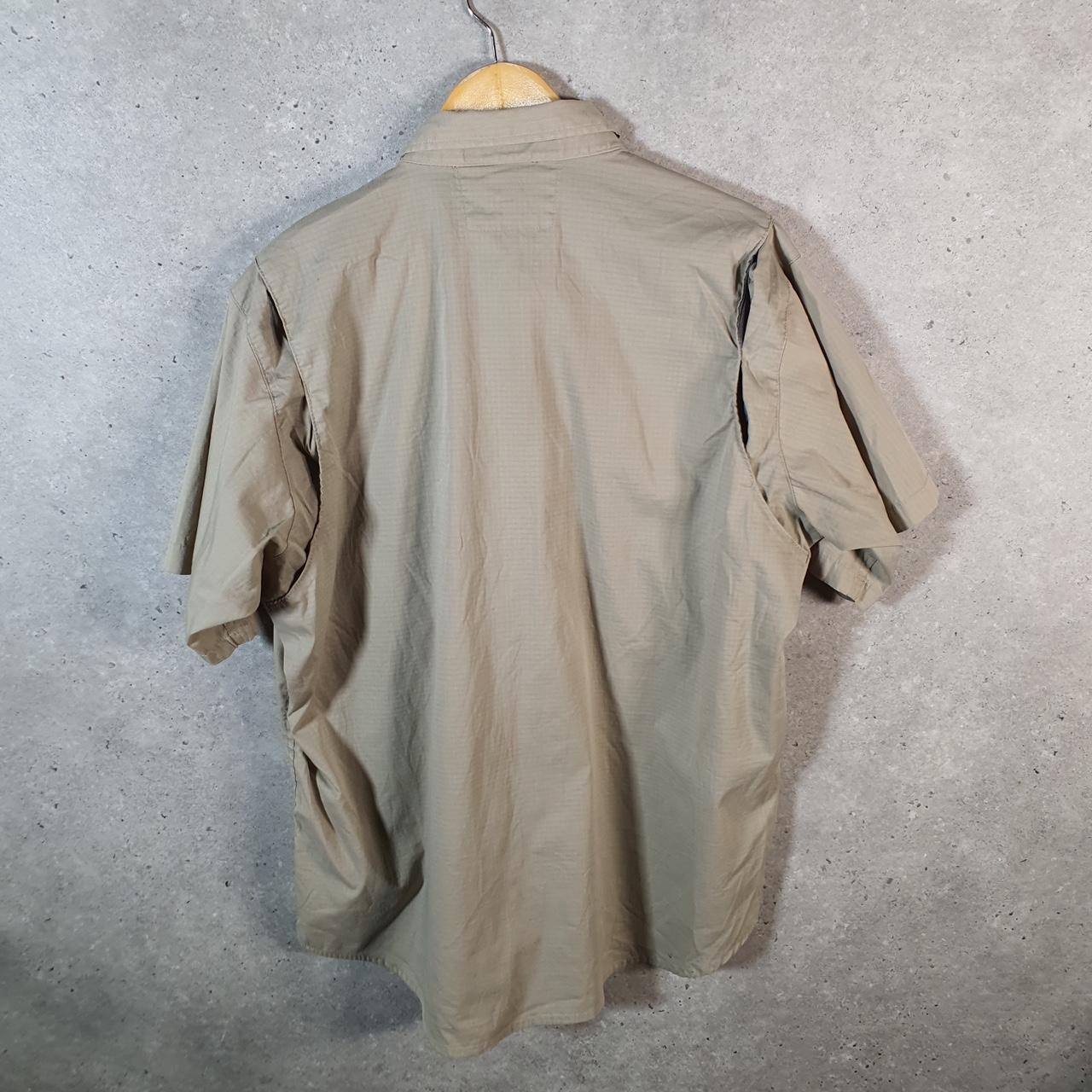 Vintage Carhartt Shirt Button Down Mens XL Brown Short Sleeve Chore Utility Relaxed - Big Fish Vintage