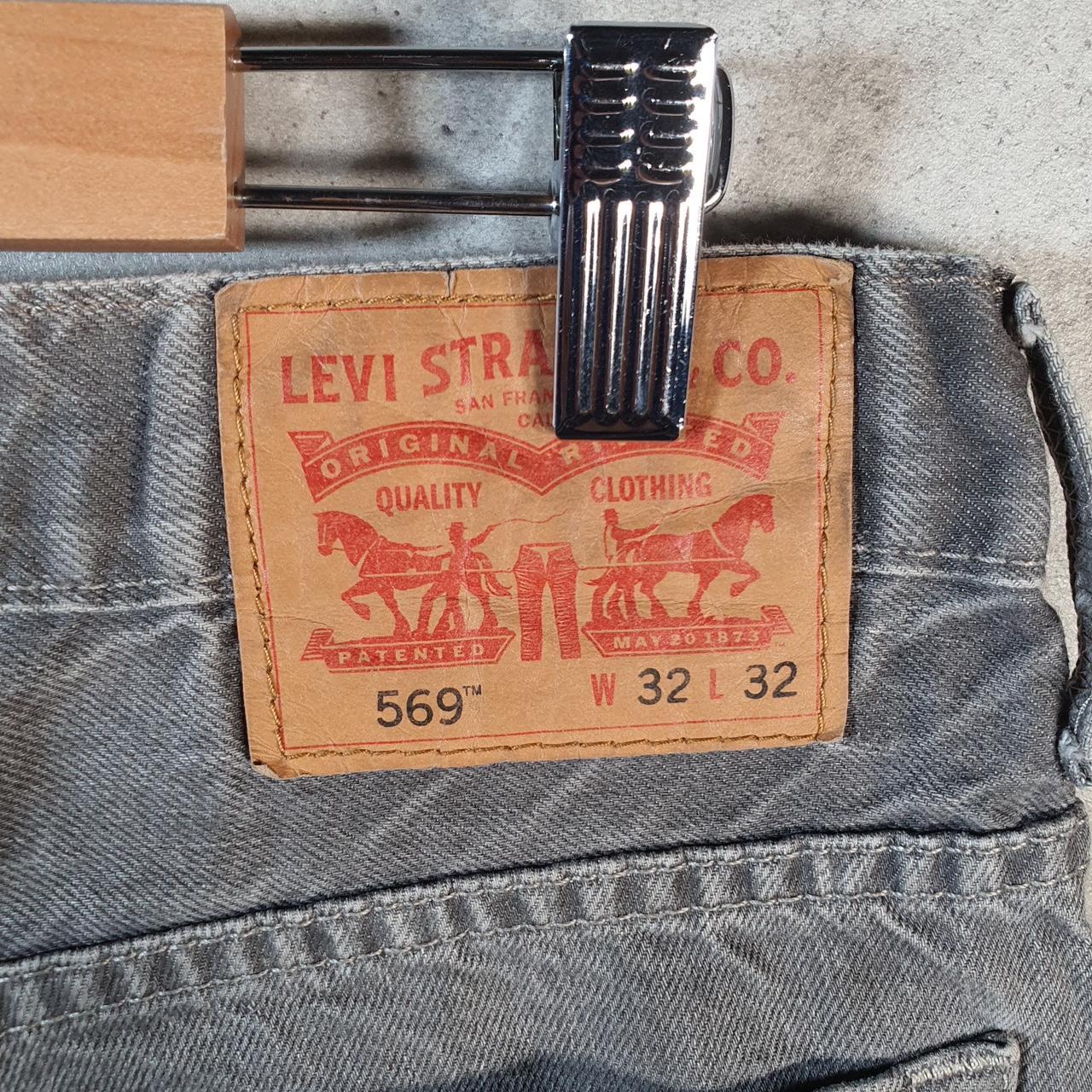 Vintage Levi’s 569 Baggy Shorts Jorts Cargo Mens W32 Grey Relaxed Denim