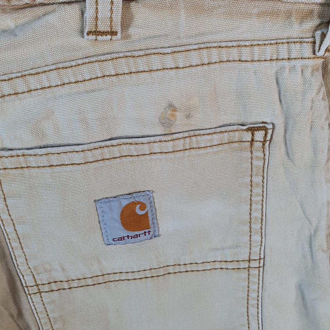 Vintage Carhartt Carpenter Trousers Mens W33 L31 Brown Relaxed Fit Workwear
