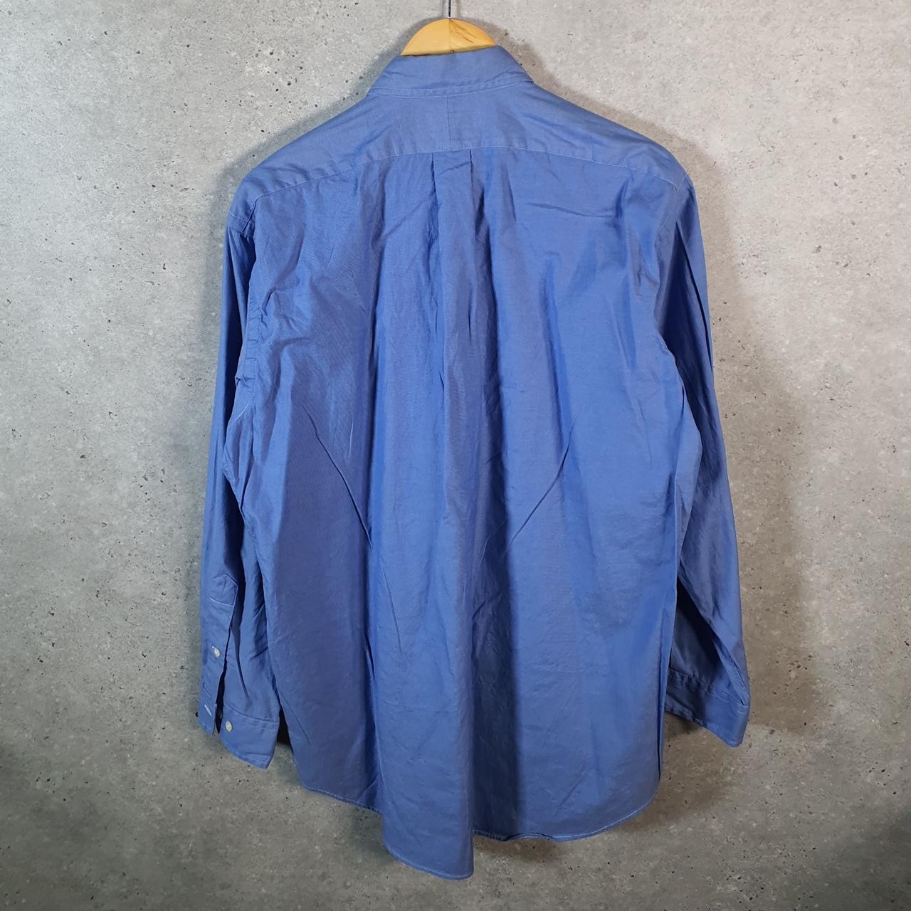 Vintage Ralph Lauren Button Down Shirt Men’s Large Blue Yarmouth Fit Cotton Pony Big Fish Vintage