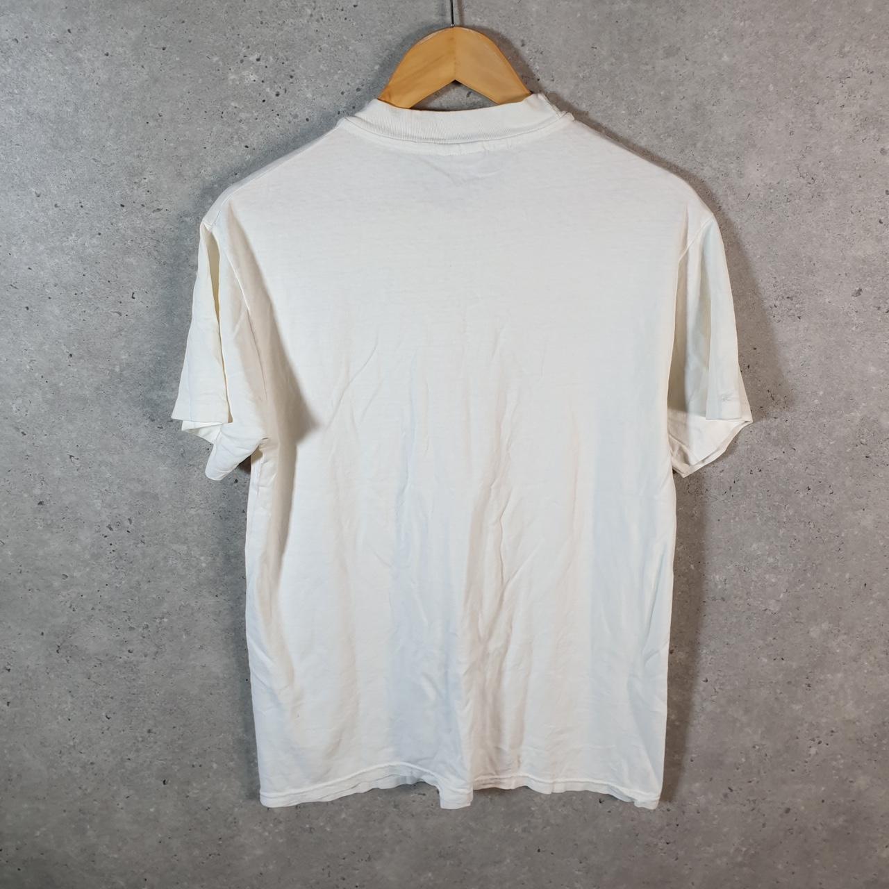 Vintage Hanes Beefy Chatham Gran Prints 1996 USA Single Stitch T Shirt Men’s Medium White Big Fish Vintage
