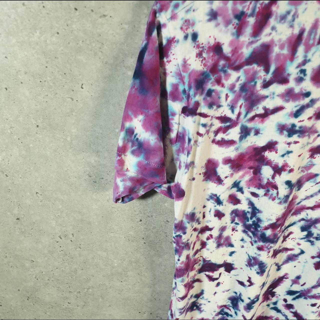 Vintage Fruit of the Loom Tie Dye 90s USA Single Stitch T Shirt Men’s Medium Purple Slim Fit