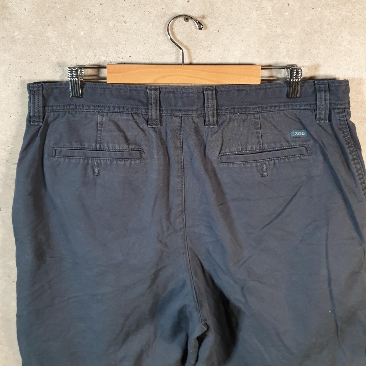 Vintage Izod Golf Chino Shorts Jorts Cargo Men’s W38 Navy Blue Baggy Cotton