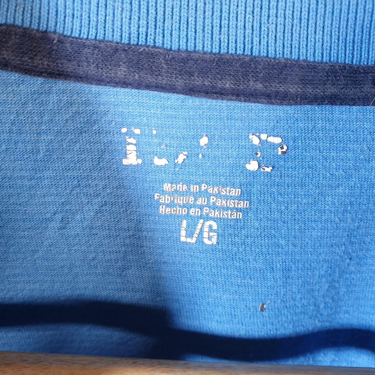 Vintage Izod Polo Shirt Men’s Large Blue Custom Fit Embroidered Logo