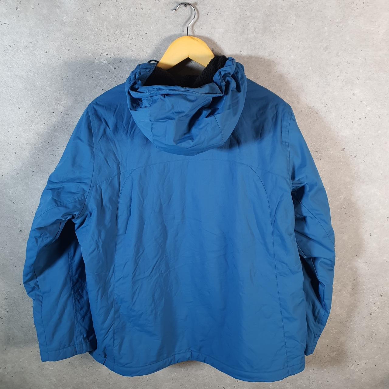 Vintage L.L. Bean Outdoors Nylon Jacket Womens XL Hooded Blue Waterproof