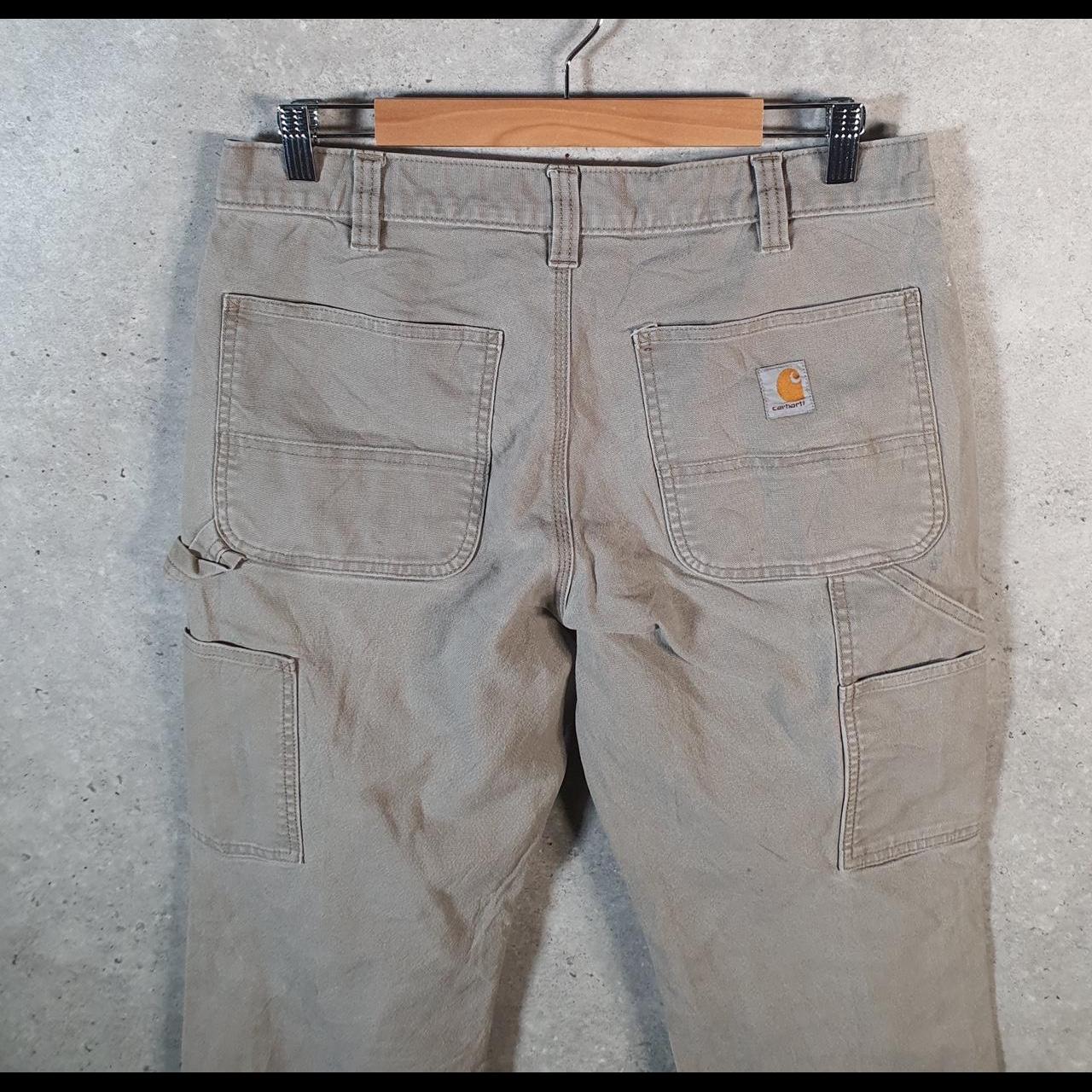 Vintage Carhartt Carpenter Trousers Mens W33 L28 Brown Relaxed Fit Workwear