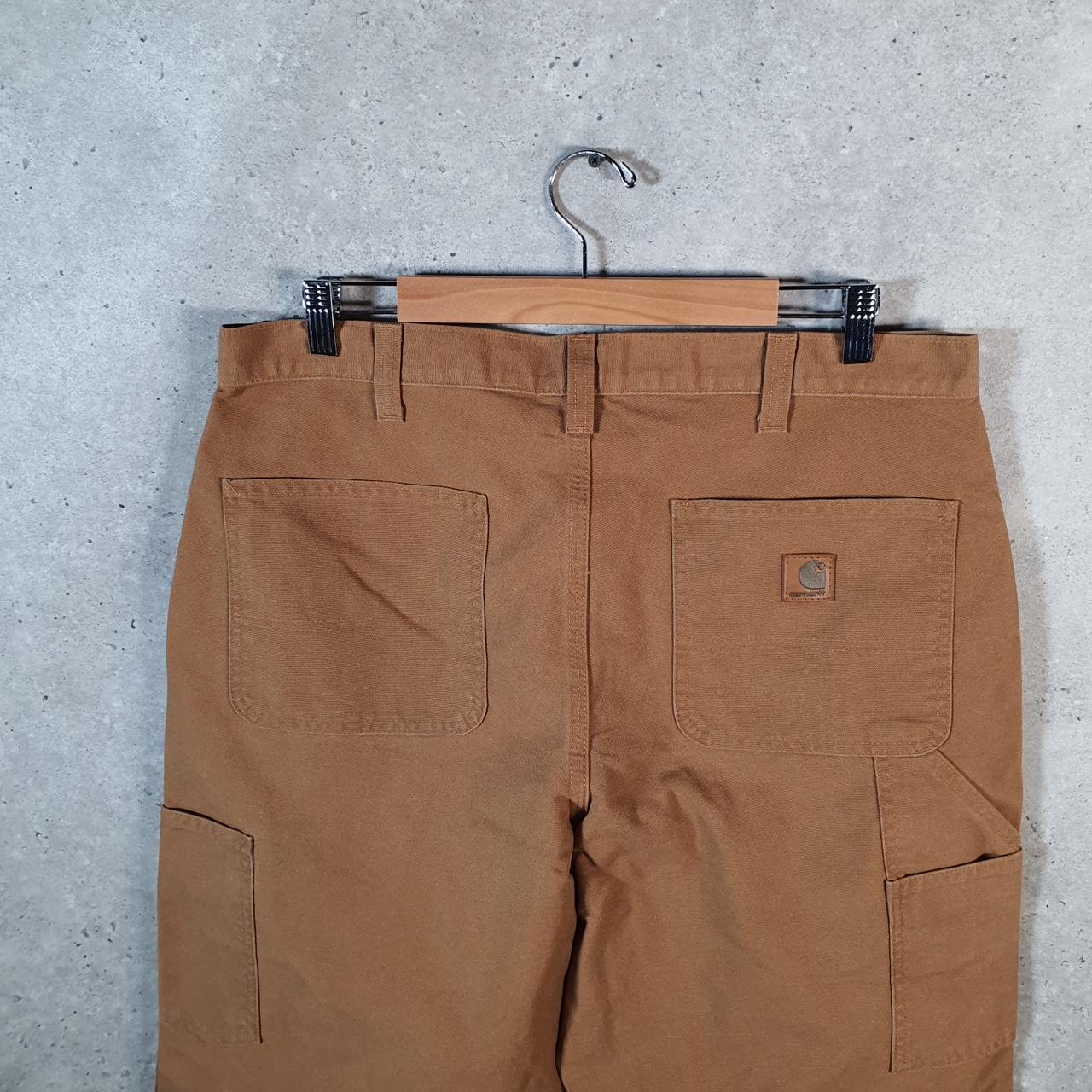 Vintage Carhartt Carpenter Trousers Mens W36 L32 Brown Dungaree Fit Workwear