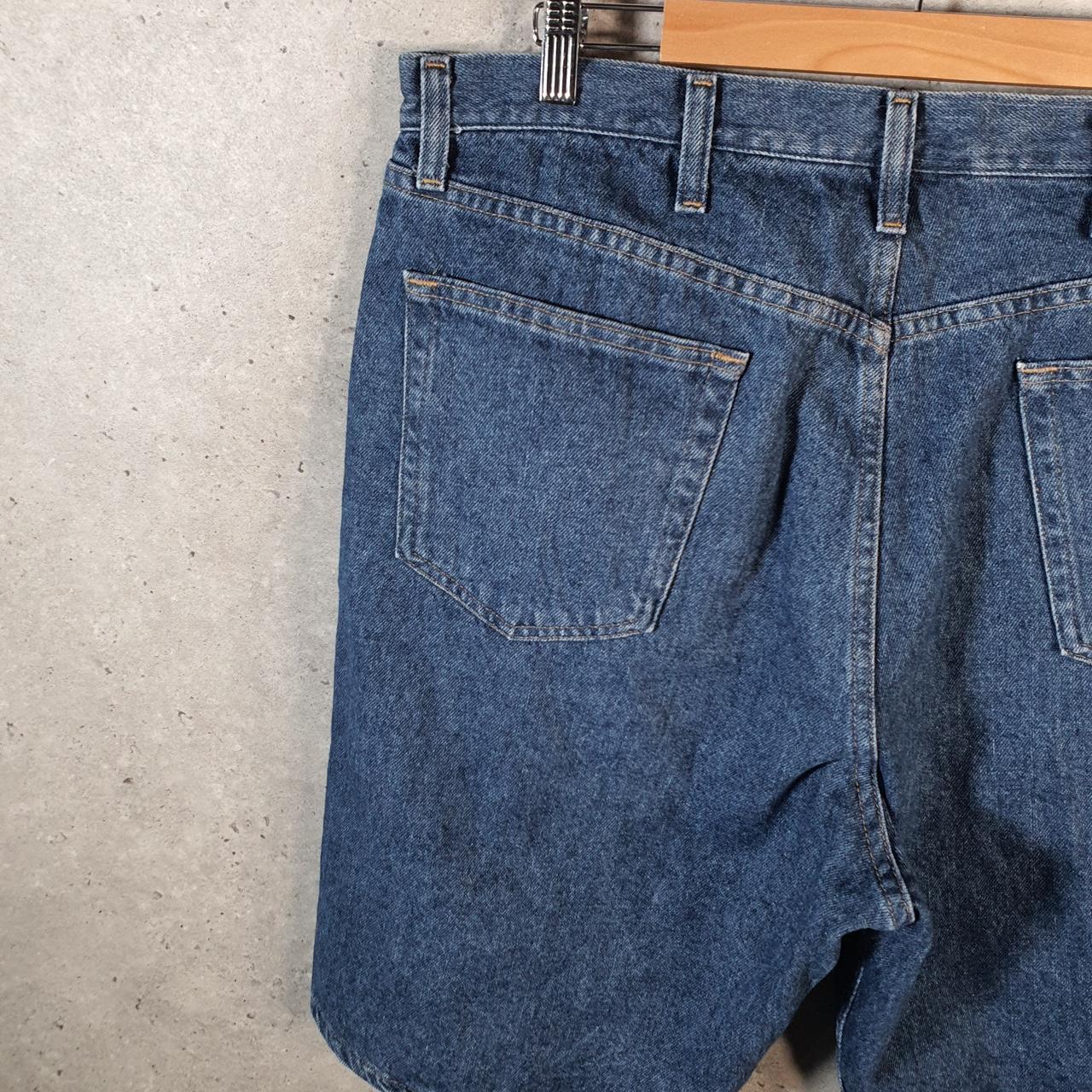 Vintage Wrangler Denim Shorts Jorts Cargo Men’s W38 Blue Baggy Cotton