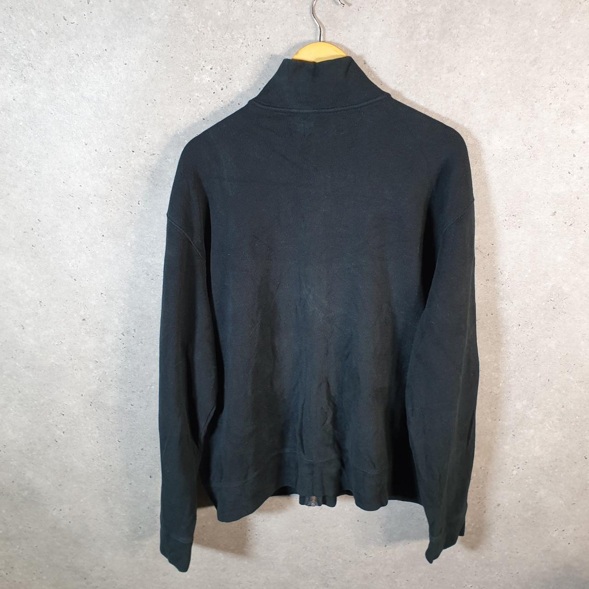 Vintage Ralph Lauren Polo 1/4 Zip Sweatshirt Men’s XL Black Cotton Pullover Pony