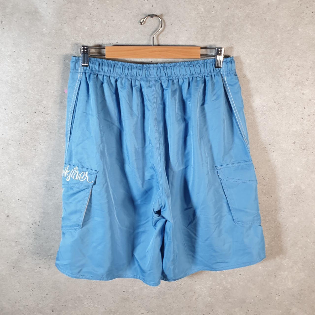 Vintage Quiksilver Chino Shorts Jorts Cargo Men’s Large Blue Baggy Cotton
