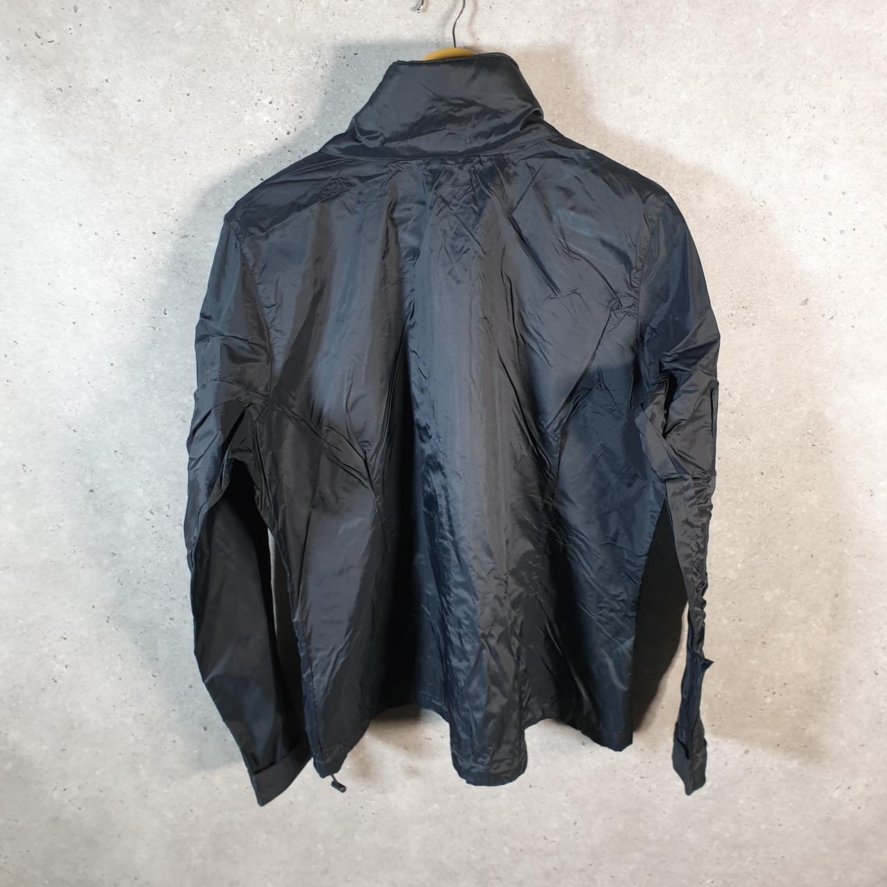 Vintage Columbia Windbreaker Track Jacket Womens XL Black USA Athletic