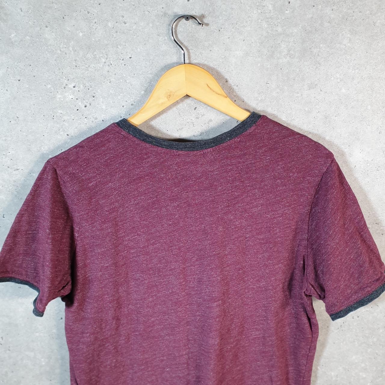 Vintage Nike Club T Shirt Men’s Large Burgundy Red Single Swoosh Logo Athletic C8282