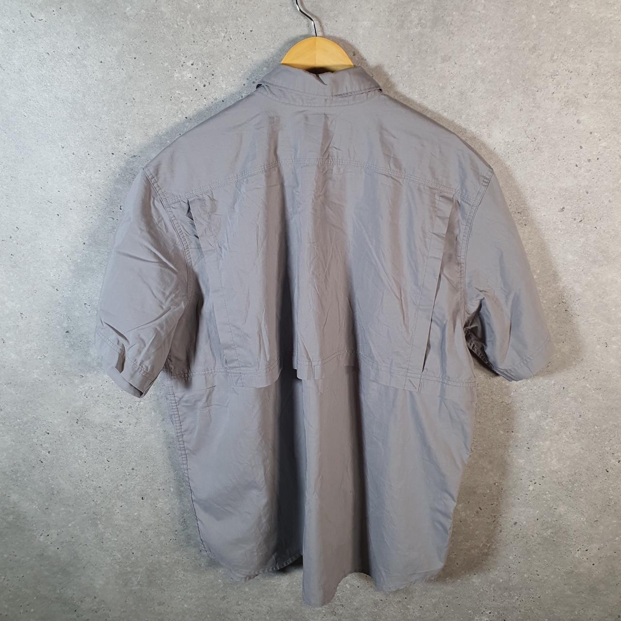 Vintage Carhartt Shirt Button Down Mens XL Grey Short Sleeve Utility Relaxed Fit