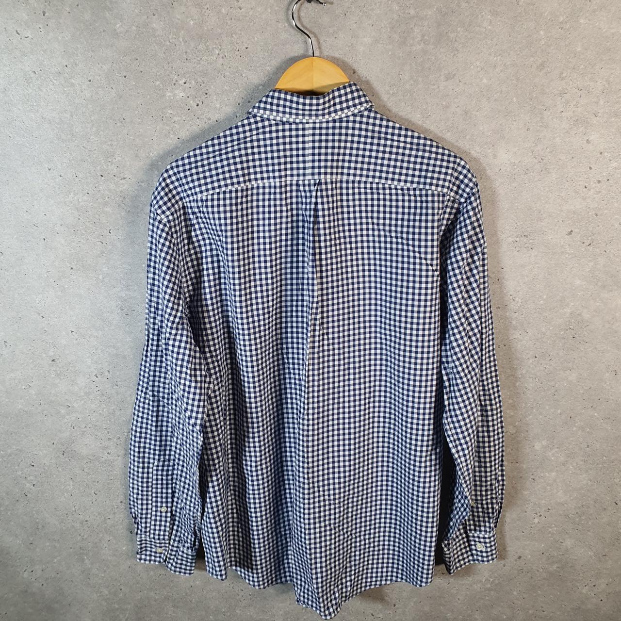 Vintage Ralph Lauren Button Down Shirt Men’s XL Blue Checkered Pony Cotton