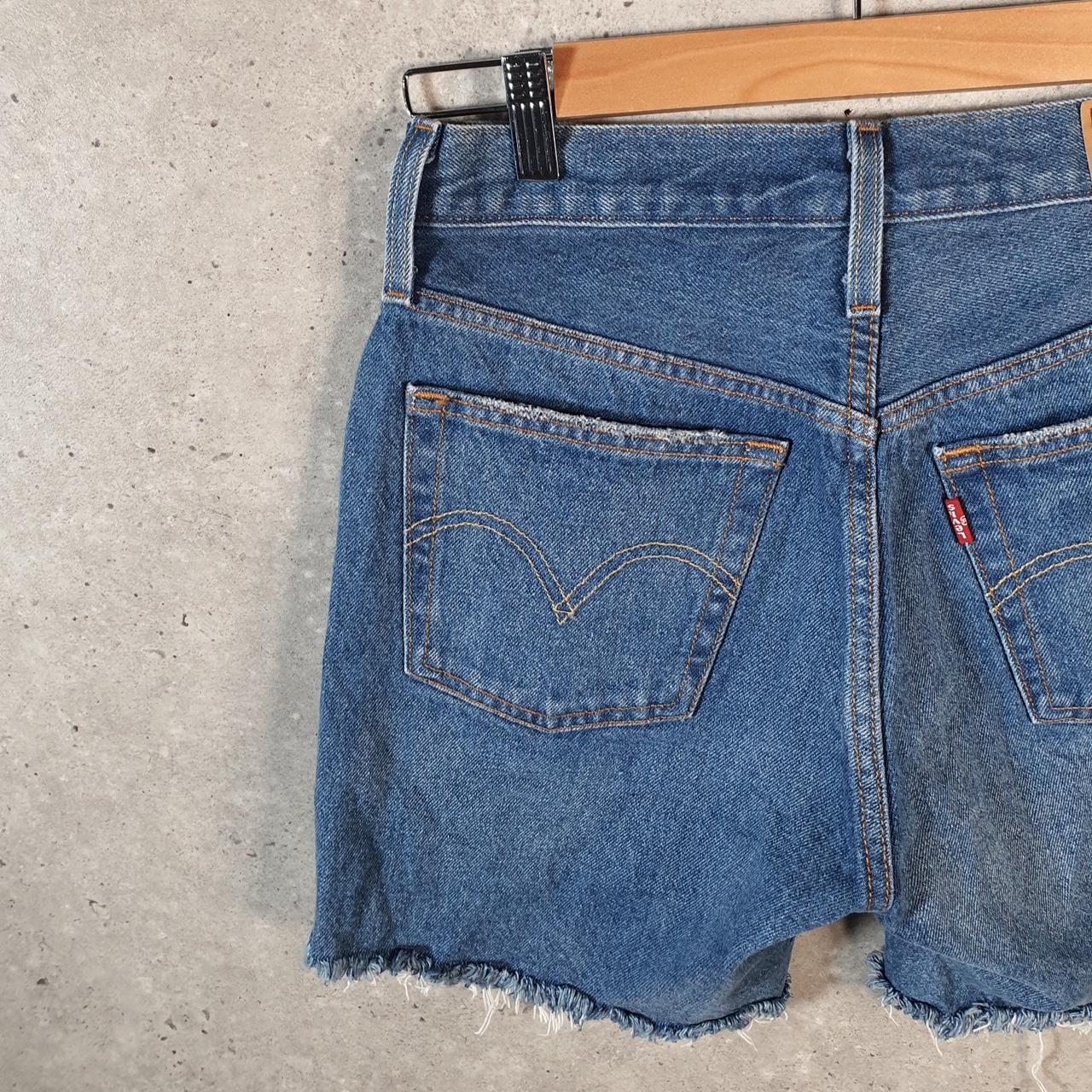 Vintage Levi’s 501 Low Rise Baggy Shorts Jorts Cargo Womens W26 Blue Relaxed Denim A4031