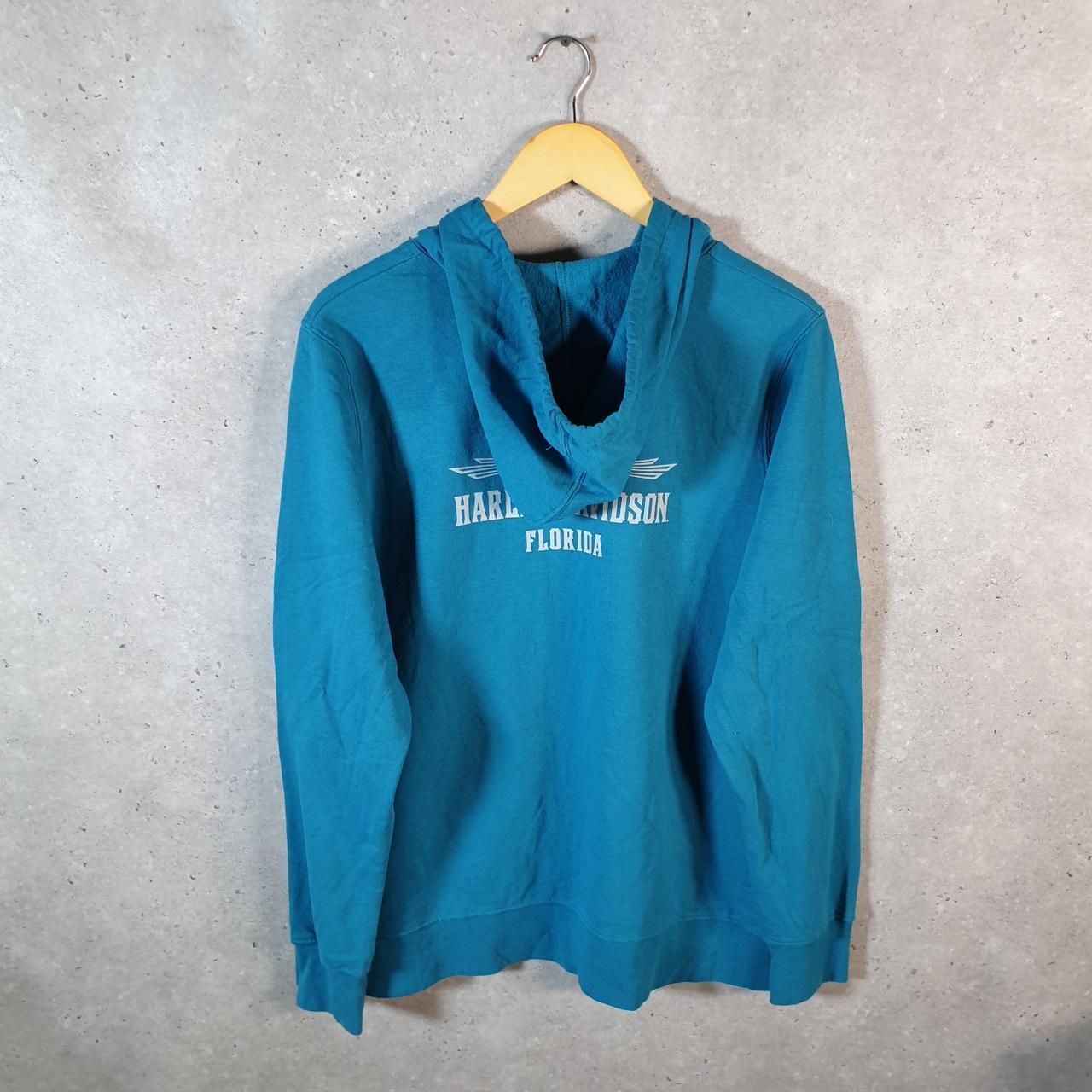 Vintage Harley Davidson Orlando Hoodie Womens 2XL Blue Motorcycle USA