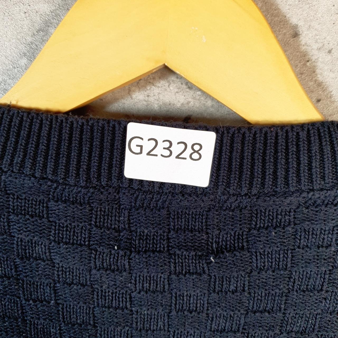 Vintage Topman Knit Sweater Men’s Small Navy Blue Y2K Pullover Casual