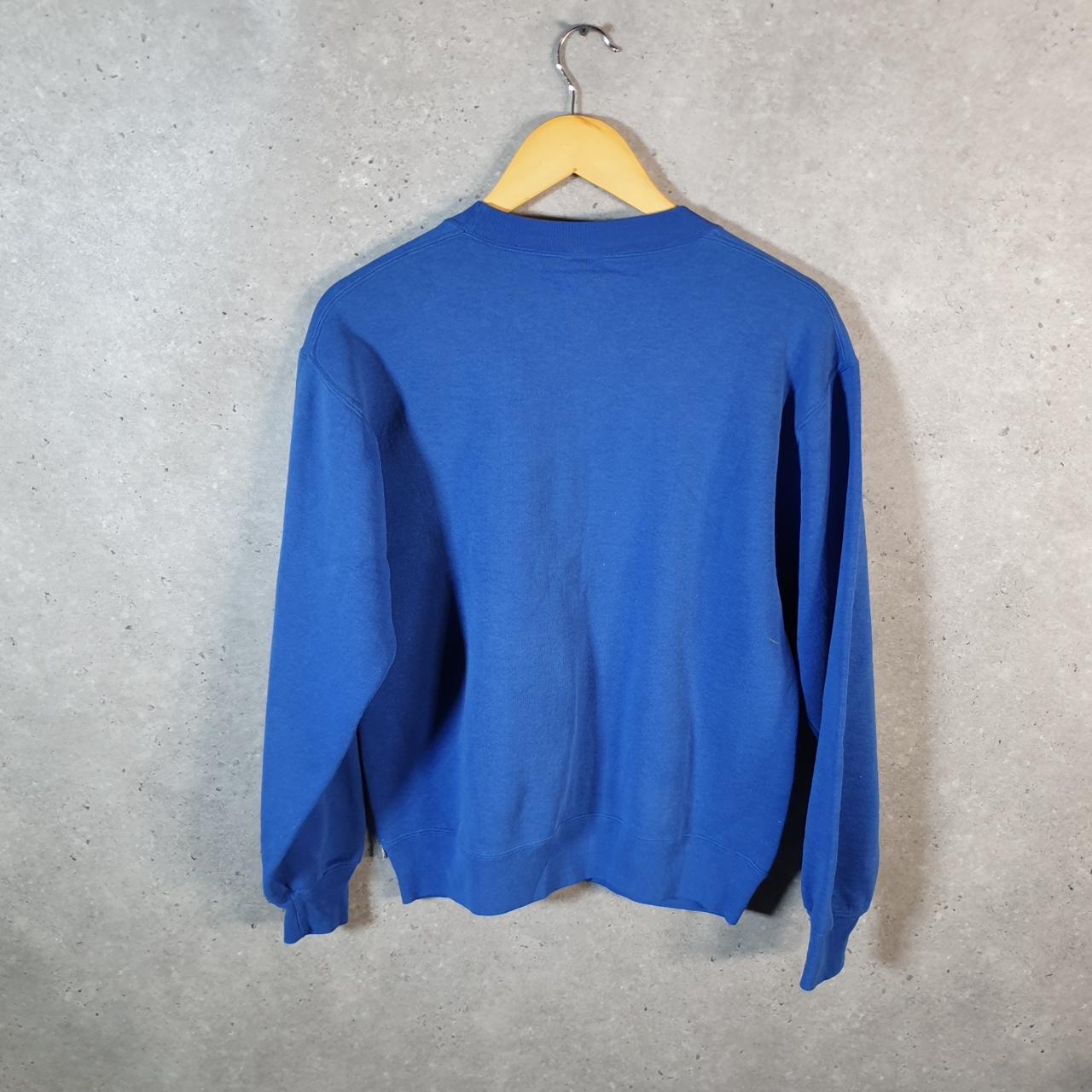 Vintage Russell Athletic Sweatshirt Womens Medium Blue USA Silver Sage Unicorn