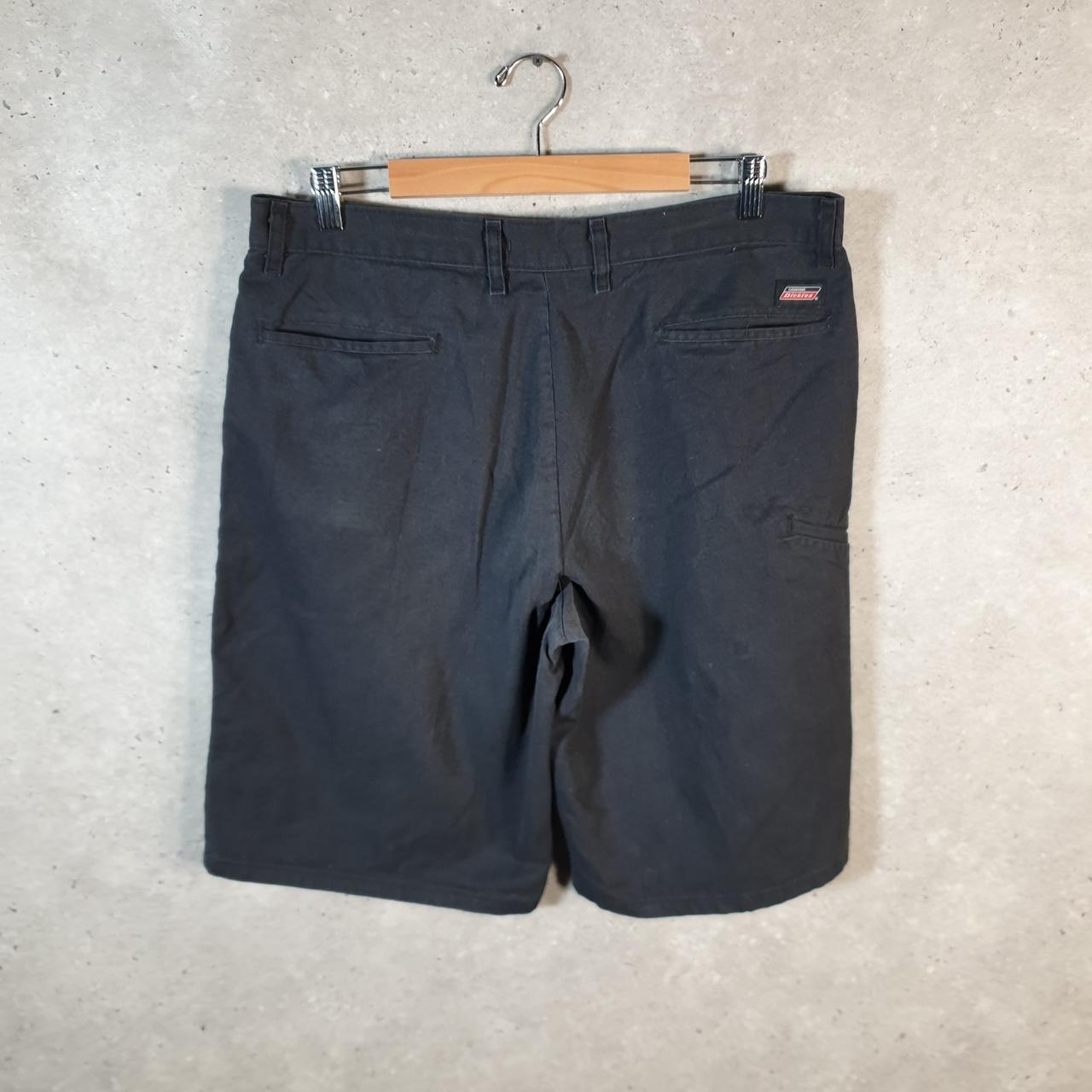 Vintage Dickies Baggy Chino Shorts Jorts Cargo Mens W36 Black Relaxed Fit