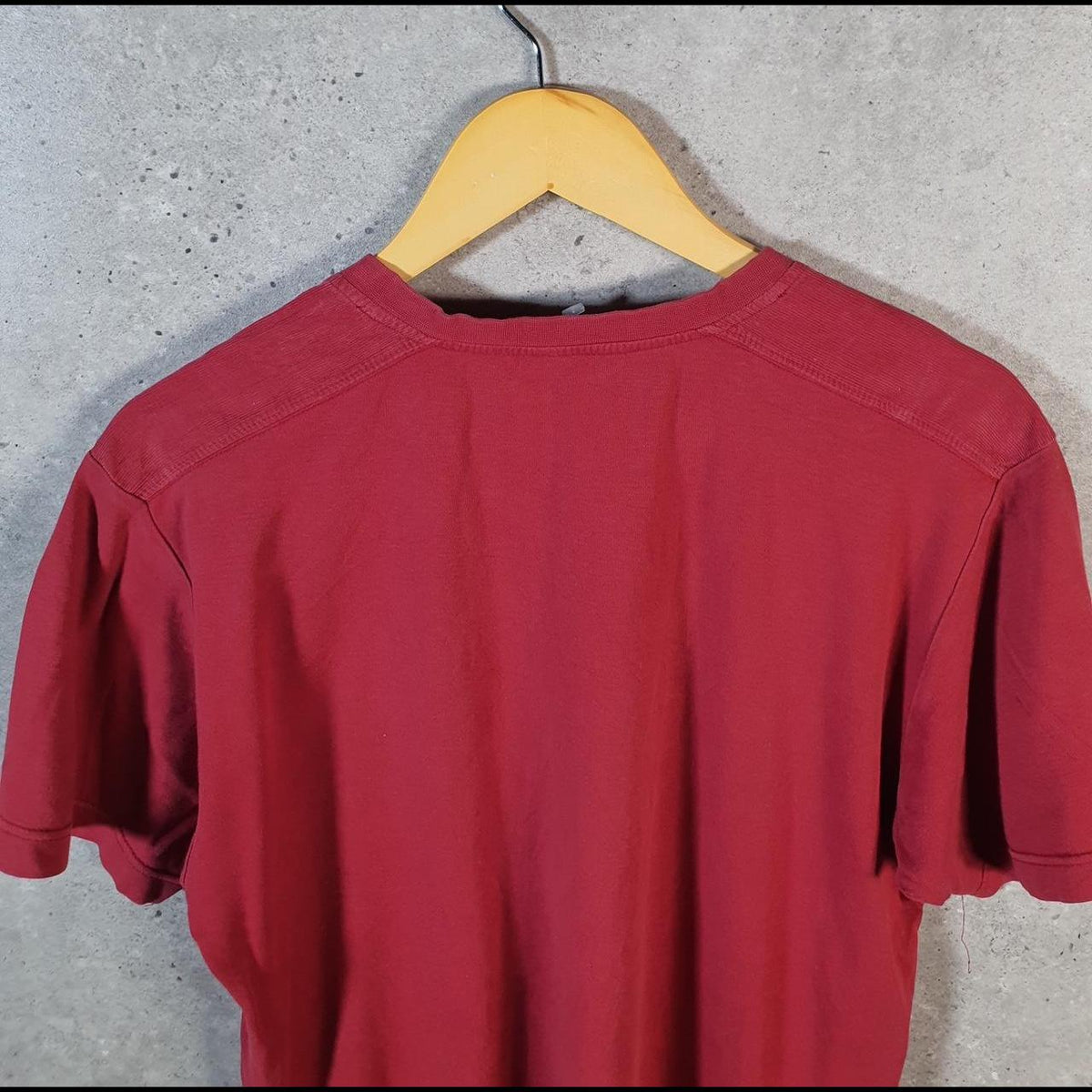 Vintage Ralph Lauren Polo T Shirt Men’s Small Burgundy Embroidered Pony Classic Fit C9680