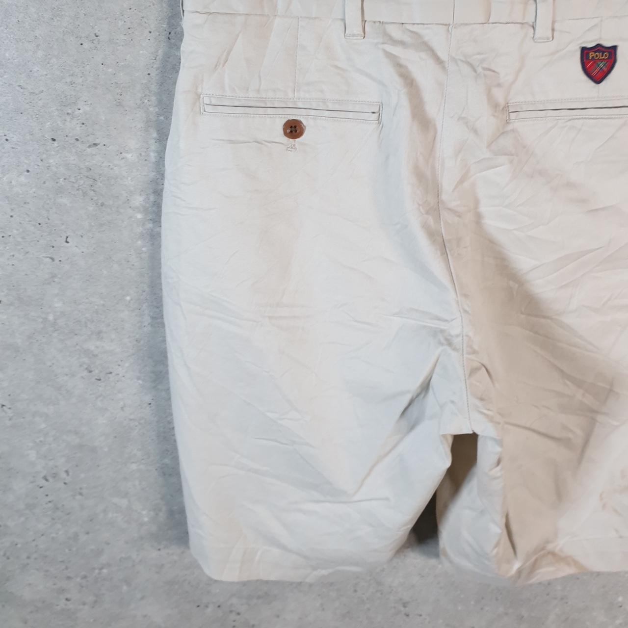 Vintage Ralph Lauren Polo Shorts Jorts Chino Cargo Men’s W30 Beige Baggy Cotton