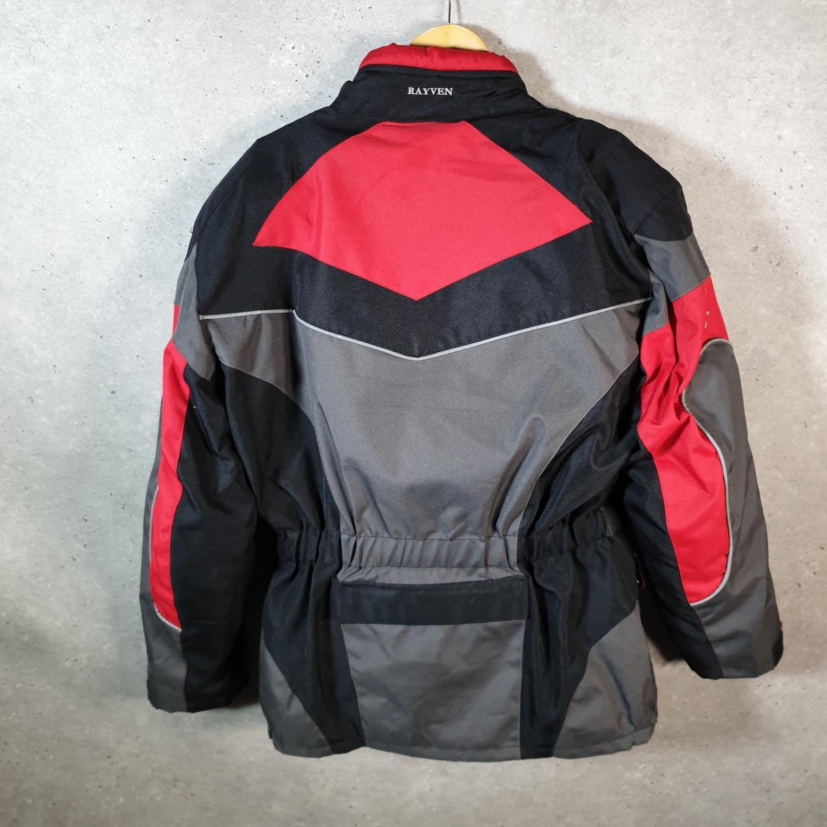 Vintage Rayven Motorcycle Jacket Womens XL Grey Armoured Padded Shoulder Elbows