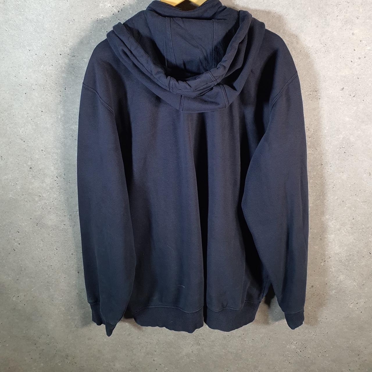 Vintage Carhartt Rain Defender Hoodie Men’s XL Tall Navy Blue 1/4 Zip Pullover USA Loose Fit