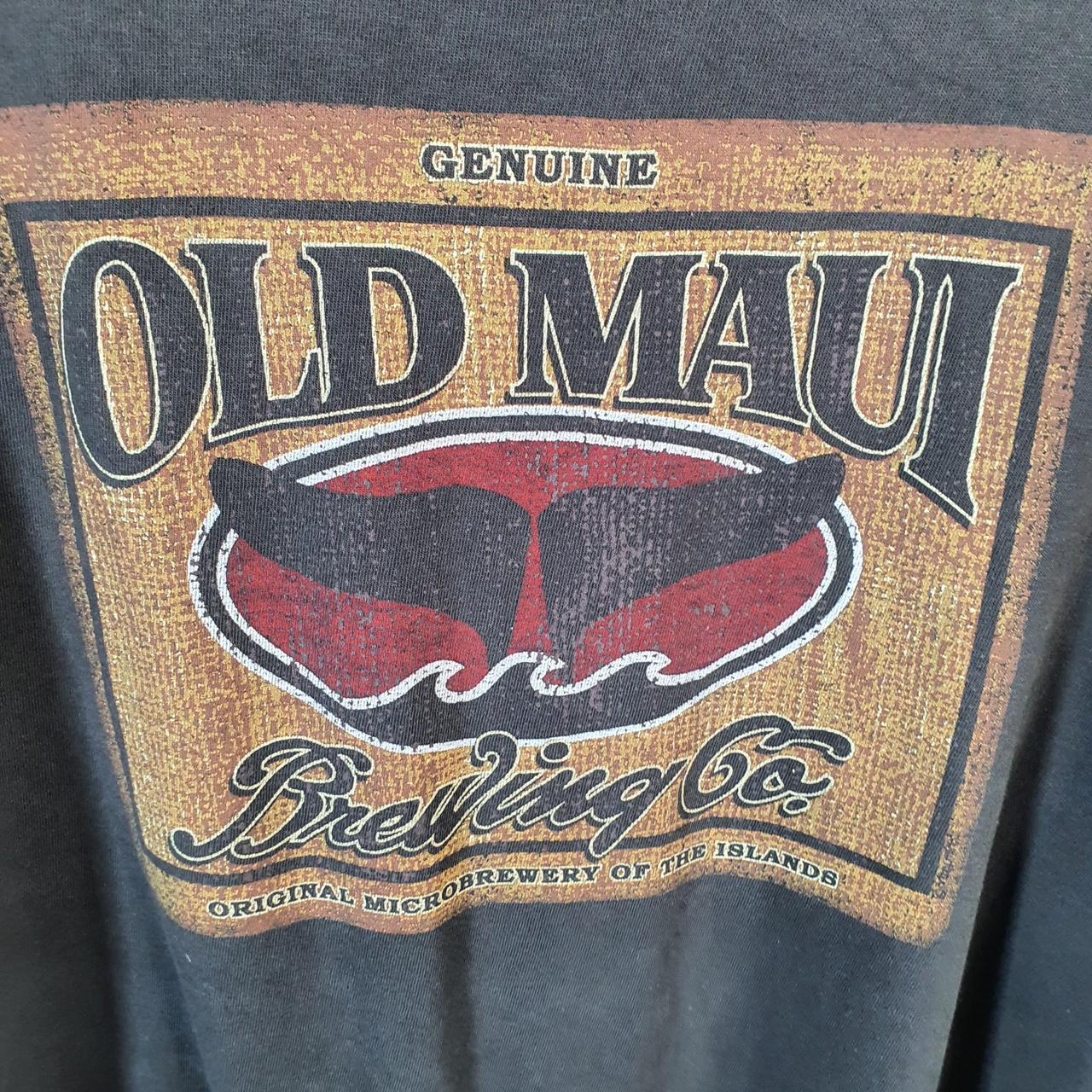 Vintage Crazy Shirts Old Maui Brewery 90s USA Single Stitch T Shirt Men’s XL Black