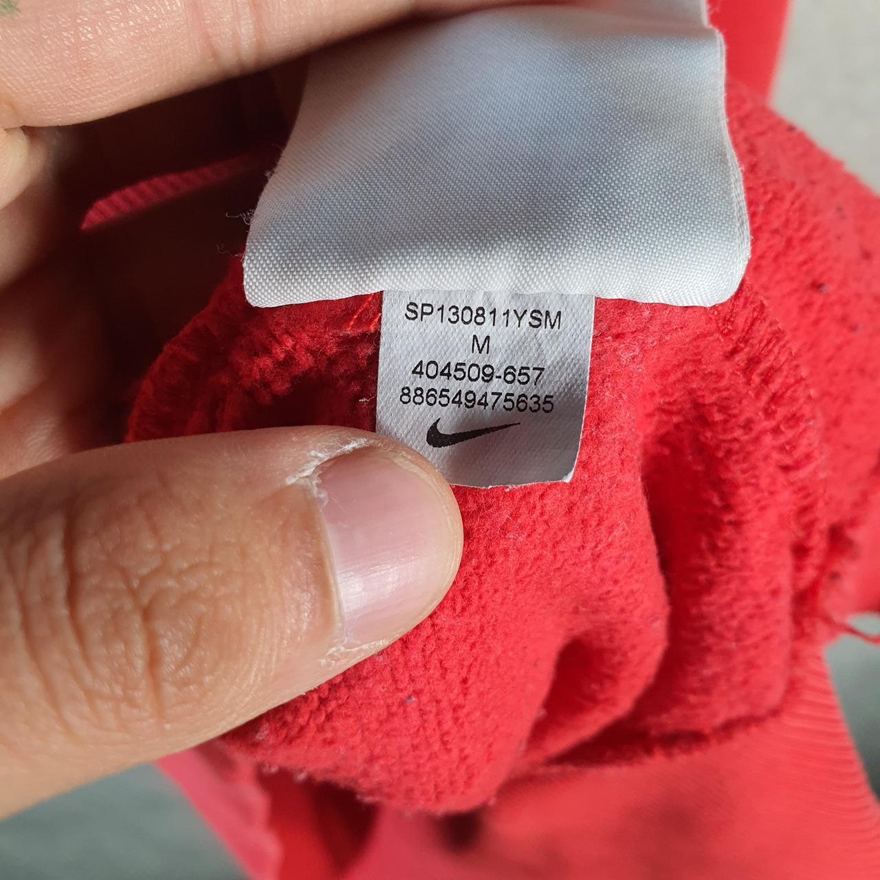 Vintage Nike Sweatshirt Mens Medium Red Single Swoosh Y2K Pullover Embroidered Logo