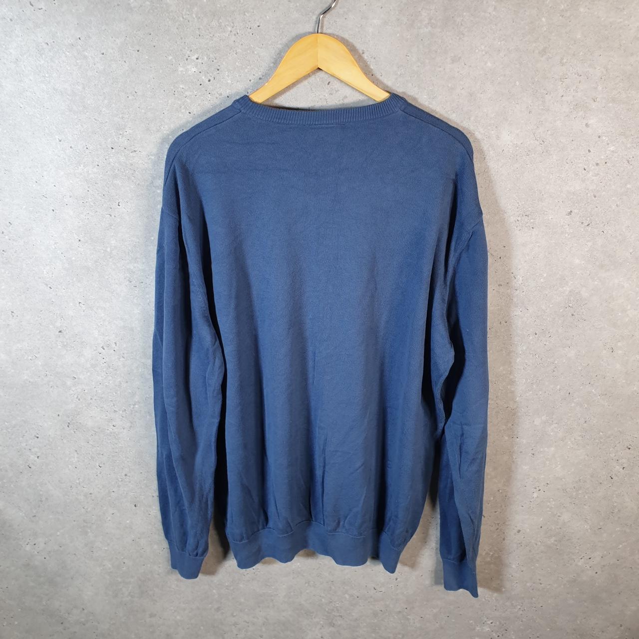 Vintage Lacoste Sweatshirt Men’s XL Blue Pullover Logo Y2K Jumper Logo Casual