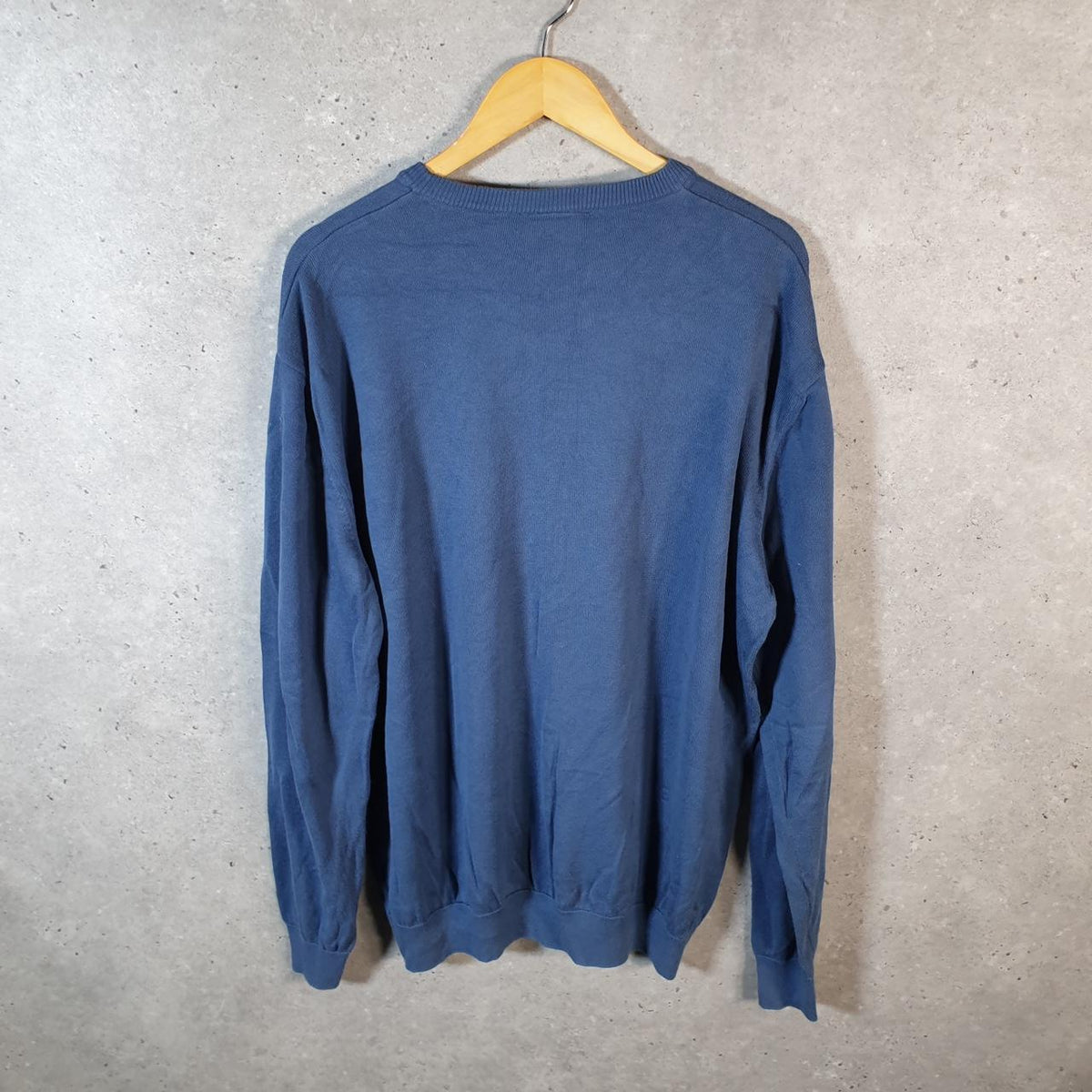 Vintage Lacoste Sweatshirt Men’s XL Blue Pullover Logo Y2K Jumper Logo Casual