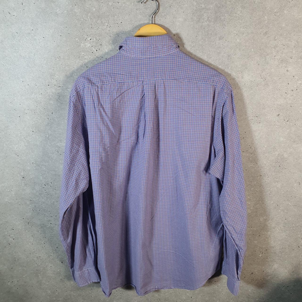 Vintage Ralph Lauren Button Down Shirt Men’s XL Blue Checkered Classic Fit Cotton Pony