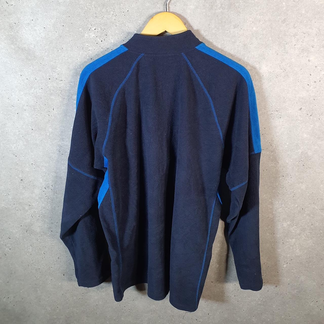 Fila Fleece 1/4 zip Sweatshirt Mens Large Blue Embroidered Logo