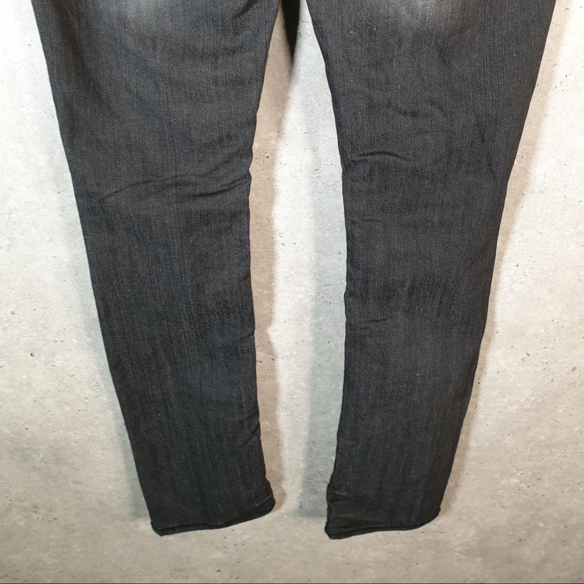 Vintage Antique River Y2K Hip Hop Jeans Mens W32 Grey Denim Embroidered Big Fish Vintage