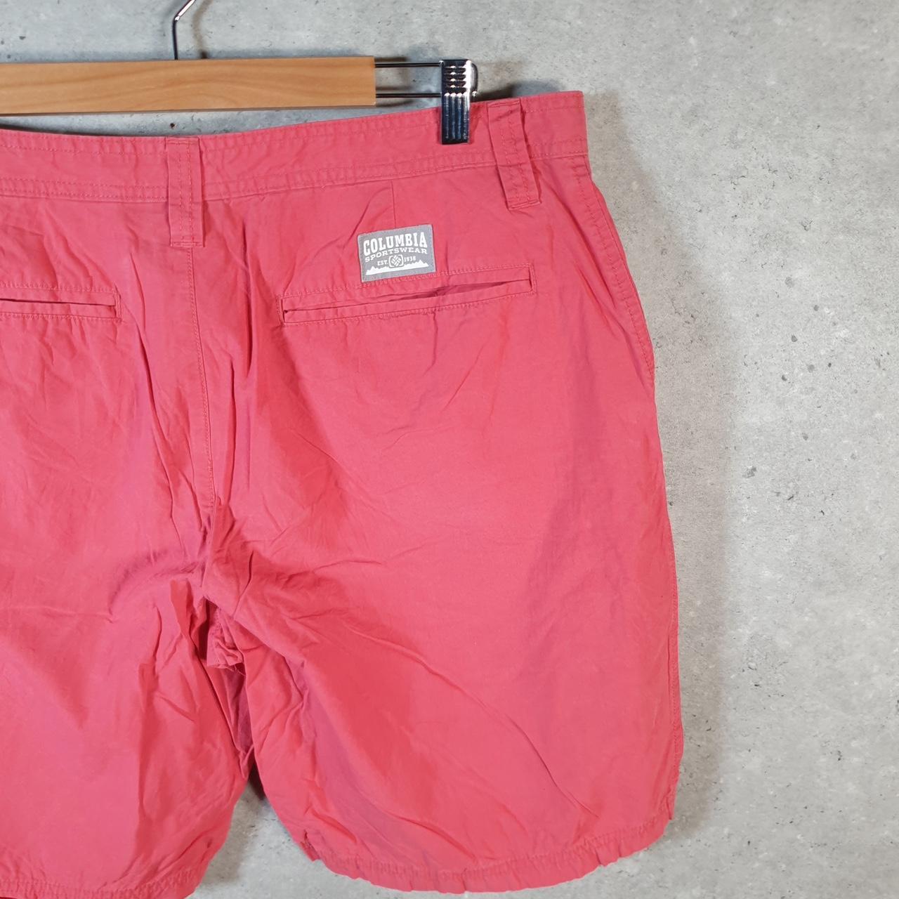 Vintage Columbia Carpenter Shorts Jorts Cargo Men’s W36 Pink Athletic Hiking Baggy