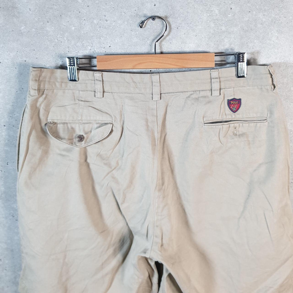 Vintage Ralph Lauren Polo Golf Shorts Jorts Chino Cargo Men’s W38 Brown Baggy Cotton A4382