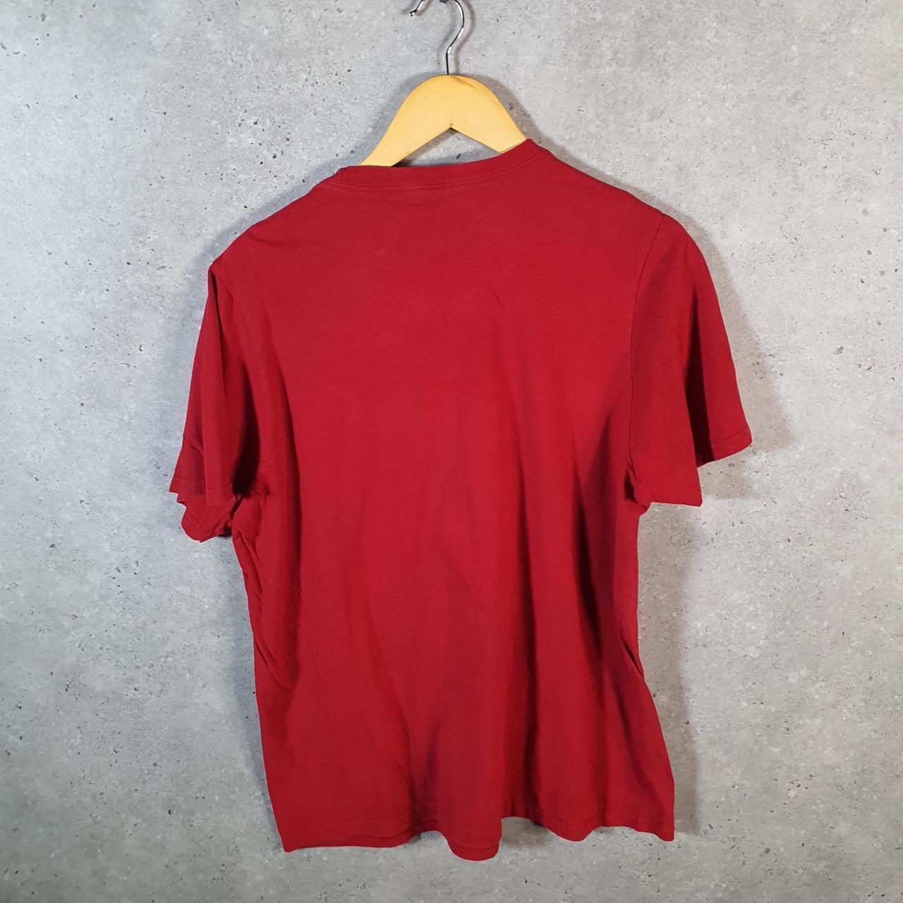 Vintage Adidas Amplifier Wisconsin Uni T Shirt Men’s Large Red Three Stripes Logo