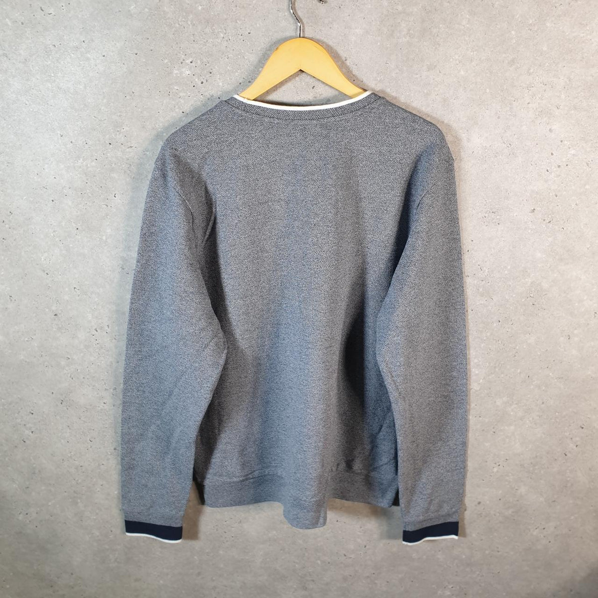 Vintage Lacoste Knit Sweater Mens XL Grey Y2K Jumper Logo