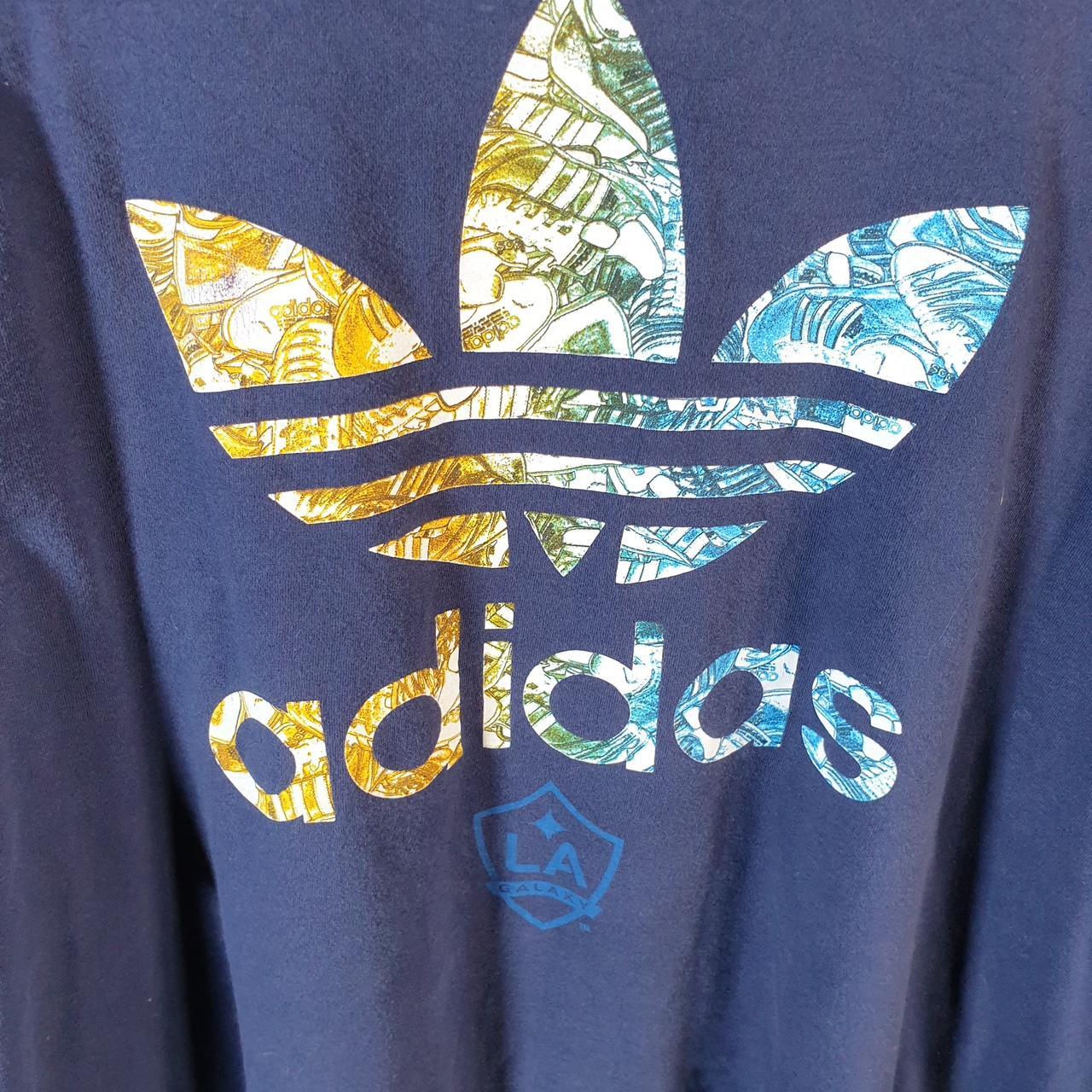 Vintage Adidas LA Galaxy Trefoil Retro T Shirt Men’s 2XL Navy Blue Logo Athletic