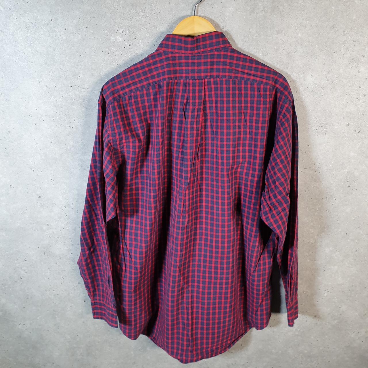 Vintage Ralph Lauren Button Down Shirt Men’s Large Checkered Blake Pony Cotton