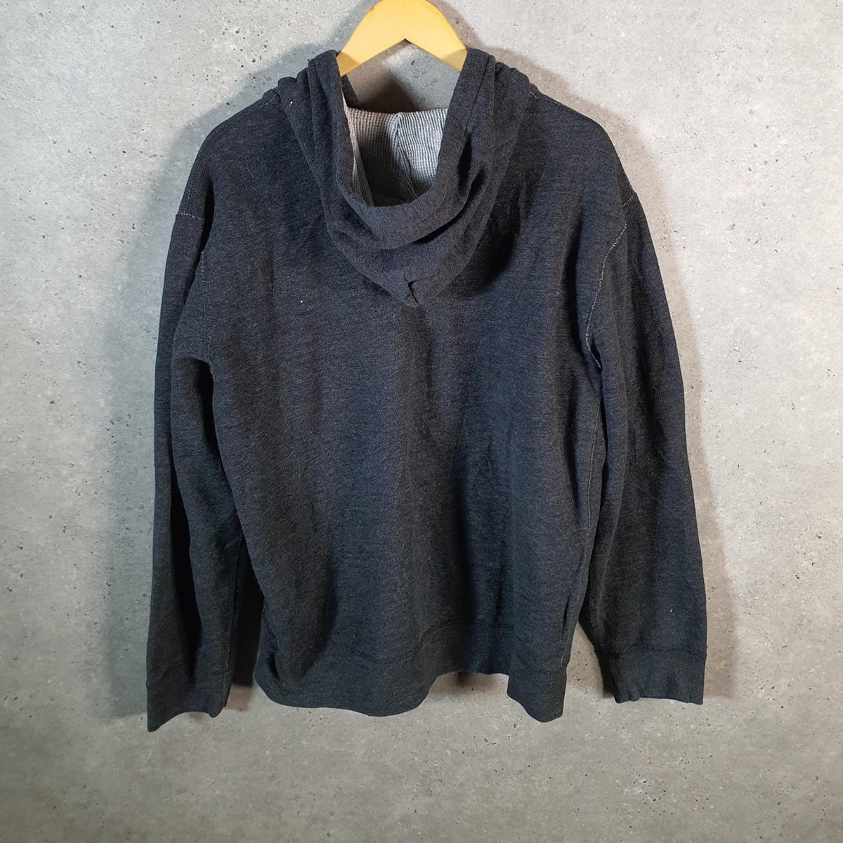 Vintage Ralph Lauren Polo Heavyweight Hoodie Men’s XL Grey Cotton Full Zip Pony