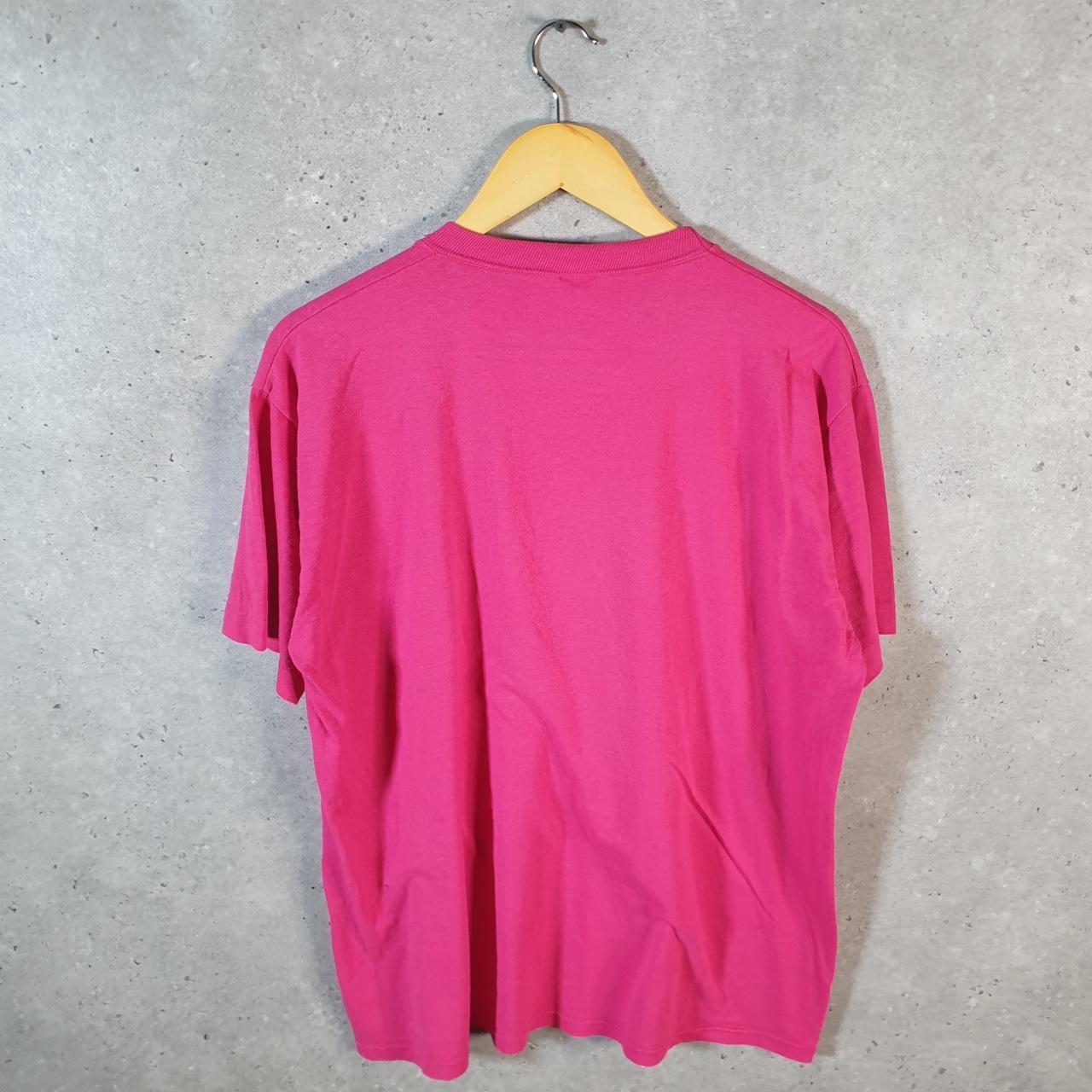 Vintage Jerzees Home Lake 5K Run 1990 USA Single Stitch T Shirt Men’s XL Pink