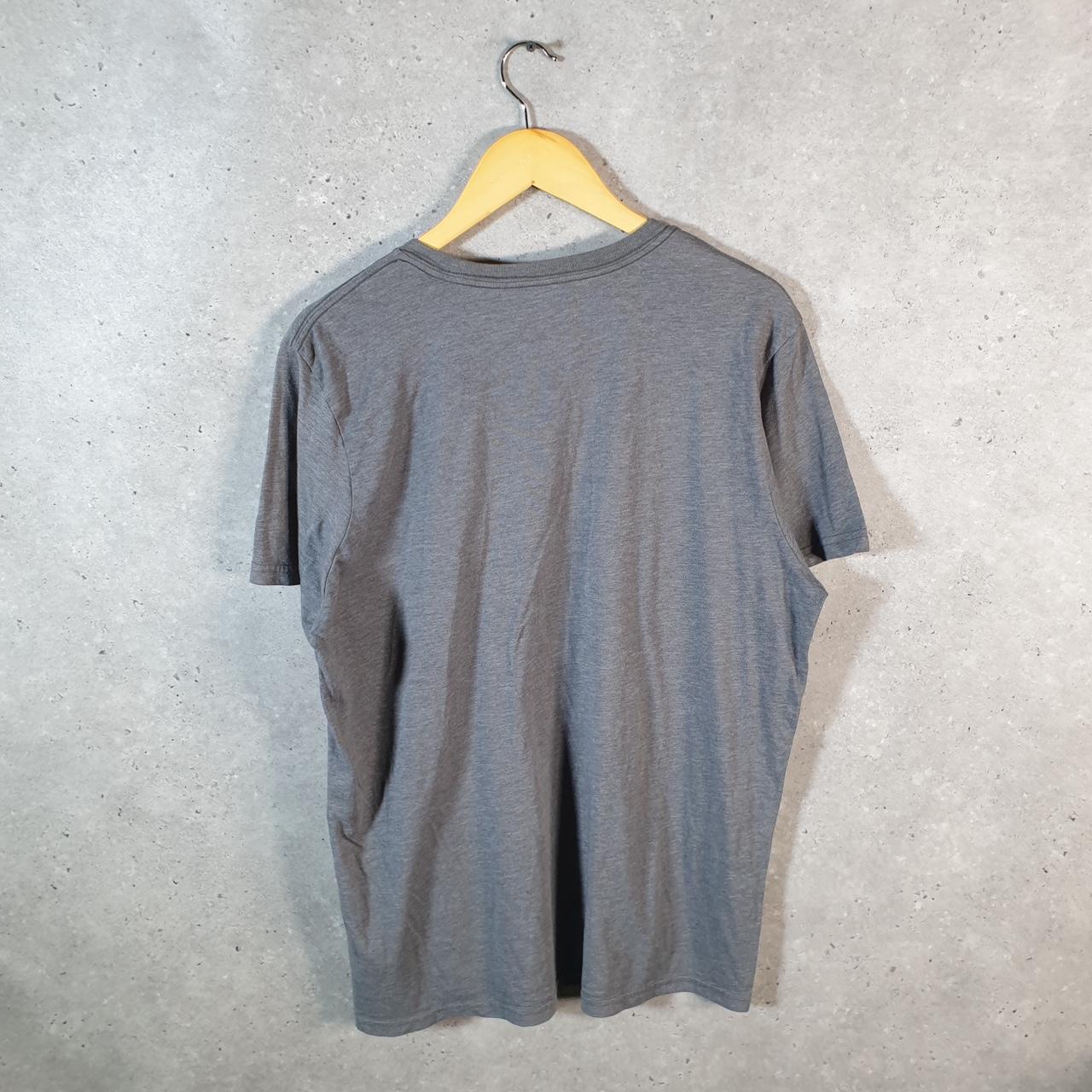 Vintage Adidas Spellout T Shirt Mens XL Grey Three Stripes Athletic Logo