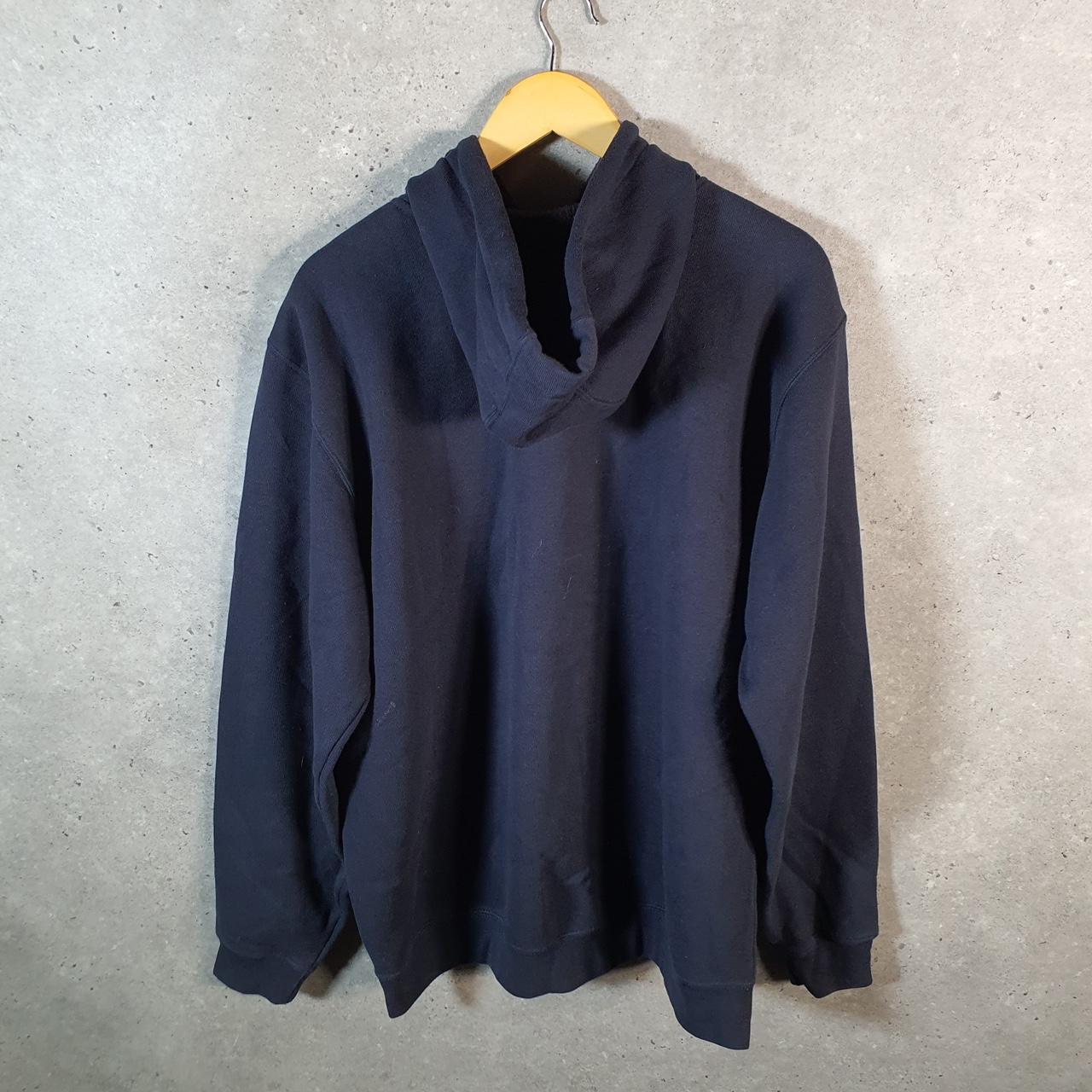 Vintage Carhartt Hoodie Men’s Large Navy Blue Pullover Blank USA Loose Fit