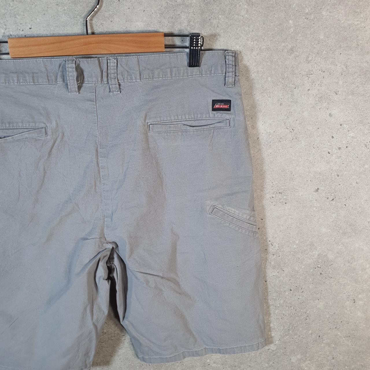 Vintage Dickies Baggy Chino Shorts Jorts Cargo Mens W36 Grey Relaxed Fit