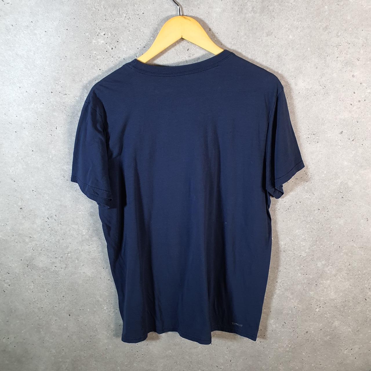 Vintage Adidas Go Tee Performance T Shirt Shirt Men’s Large Navy Blue Three Stripes Logo Athletic