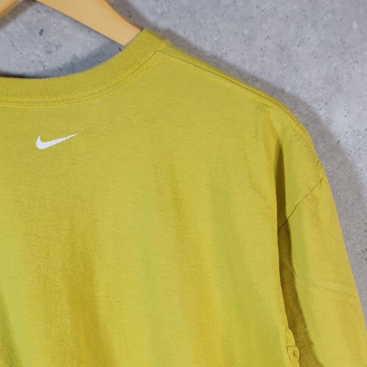 Vintage Nike Centre Logo T Shirt Men’s Large Yellow Swoosh Athletic