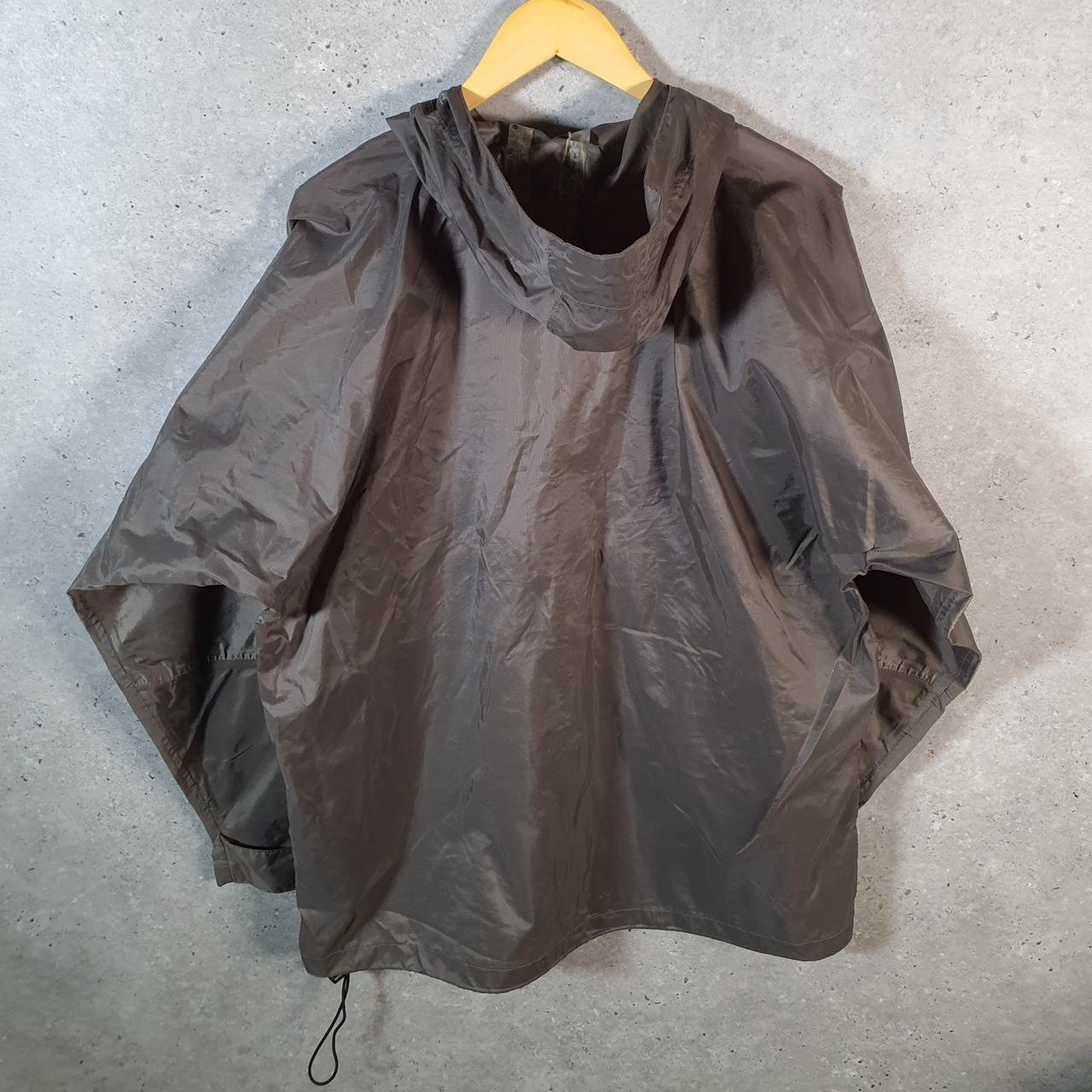 Vintage L.L. Bean Outdoors Nylon Jacket Mens Medium Brown Full Zip Waterproof
