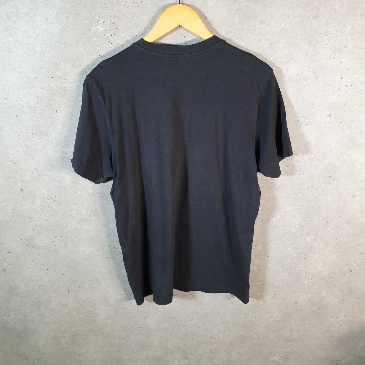 Vintage Adidas Spellout T Shirt Men’s Medium Black Three Stripes Logo Athletic