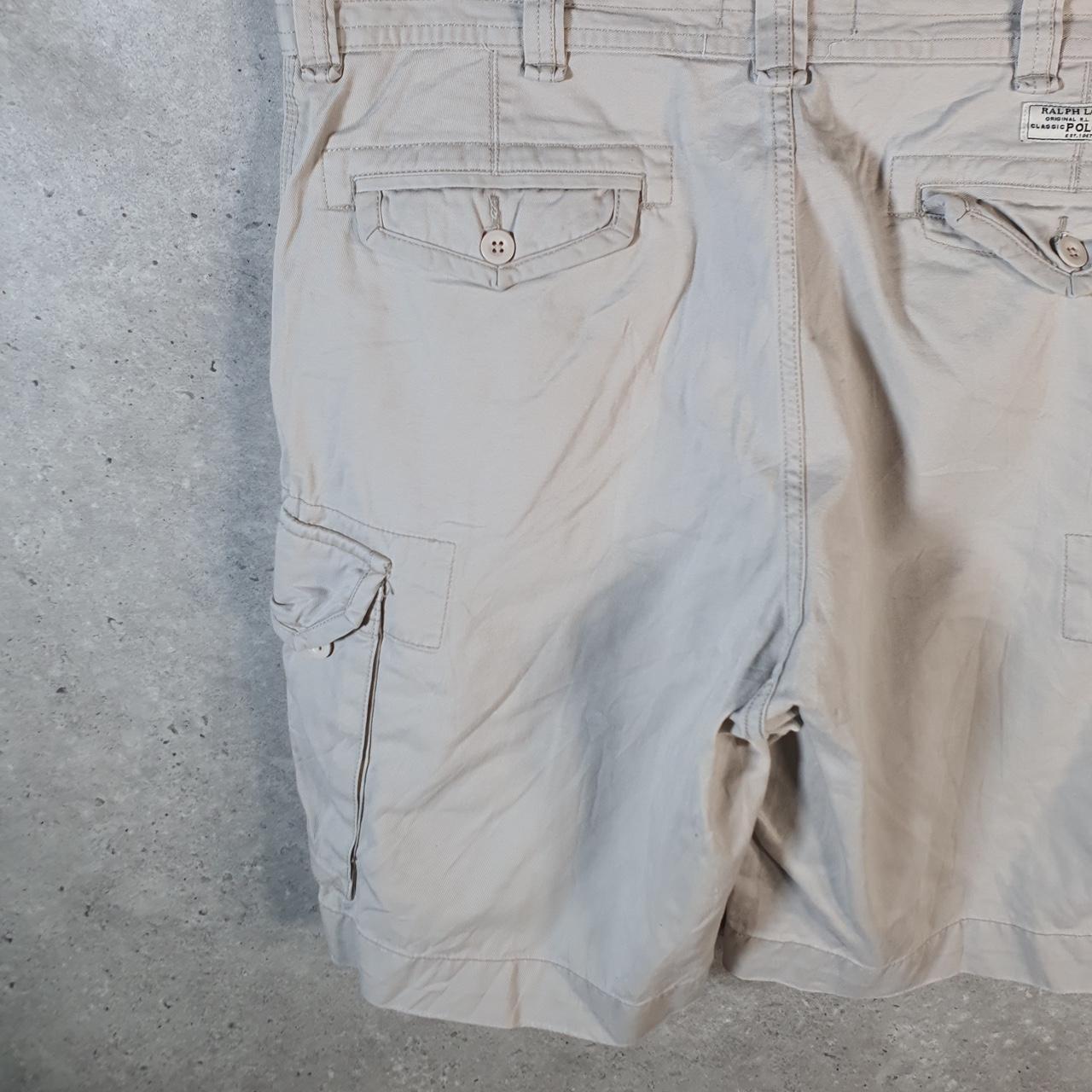 Vintage Ralph Lauren Polo Shorts Jorts Chino Cargo Men’s W38 Brown Baggy Cotton